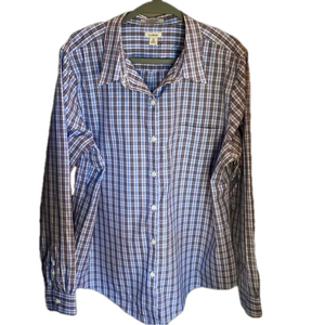 Beautiful L L Bean New without tags  Mans XL plaid shirt wrinkle free